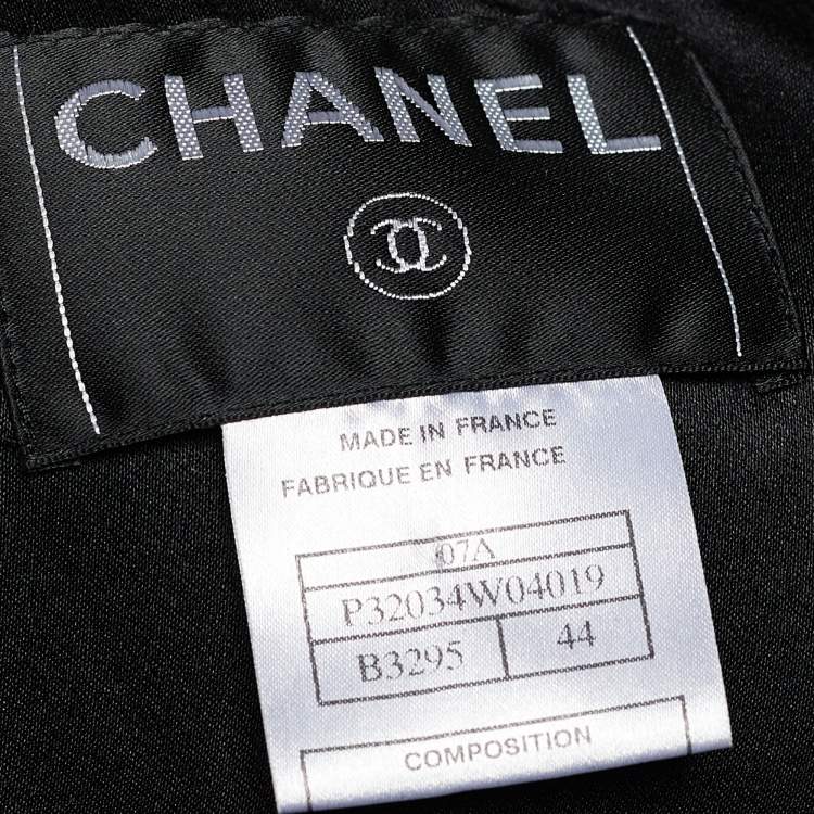 مملوكة مسبقًا Chanel Vintage Multicolor Patterned Wool Open Front Fringed Coat L