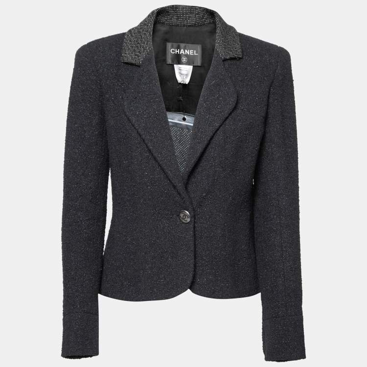 Chanel Black Tweed Long Sleeve Jacket M Chanel | The Luxury Closet