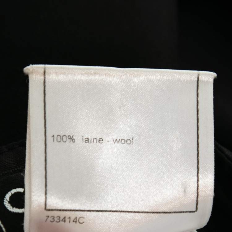Pre Owned Chanel Black Synthetic Trouser M 
