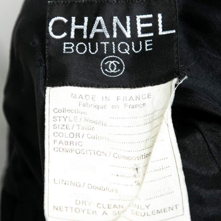 مملوكة مسبقًا Chanel Vintage Black Wool Button Front Jacket S