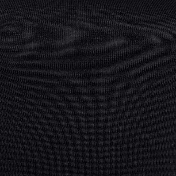 Pre Owned Chanel Black CC Knit Strapless Tube Top M