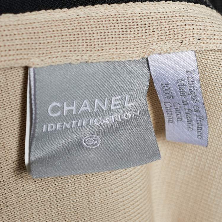 Pre Owned Chanel Black CC Knit Strapless Tube Top M
