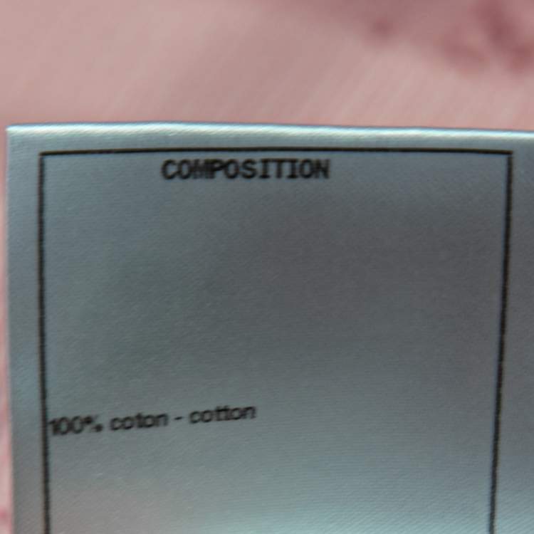 Pre Owned Chanel Pink Knit La Pausa Pearl Button Cardigan M