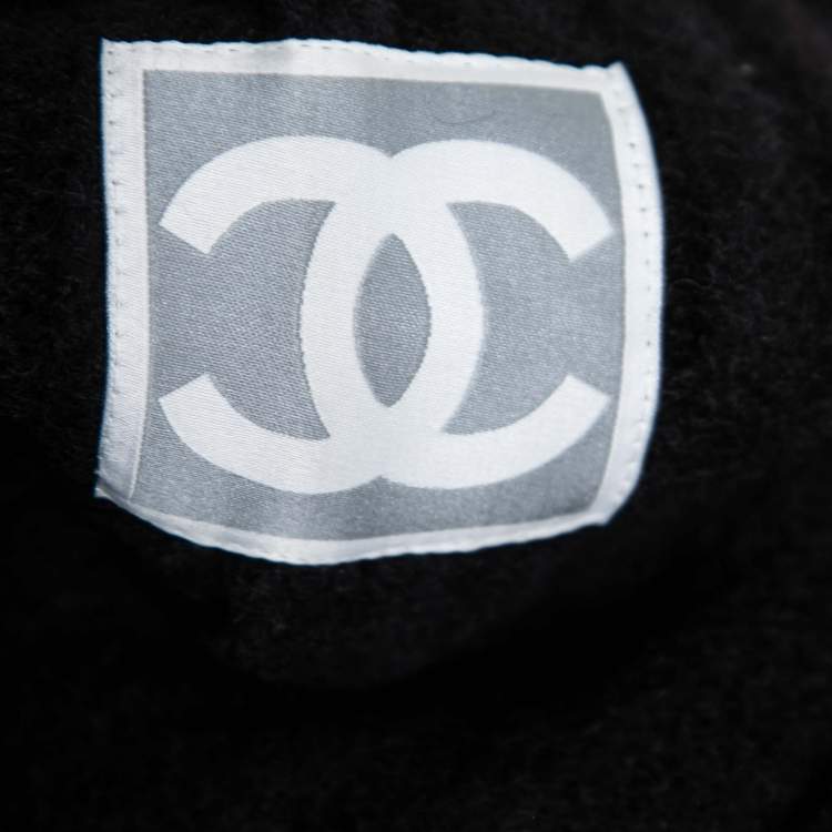 Pre Owned Chanel Vintage Black Wool Mini Skirt S  