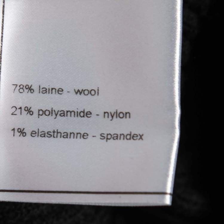 مملوكة مسبقًا Chanel Black Wool Knit Asymmetric Hem Short Skirt M