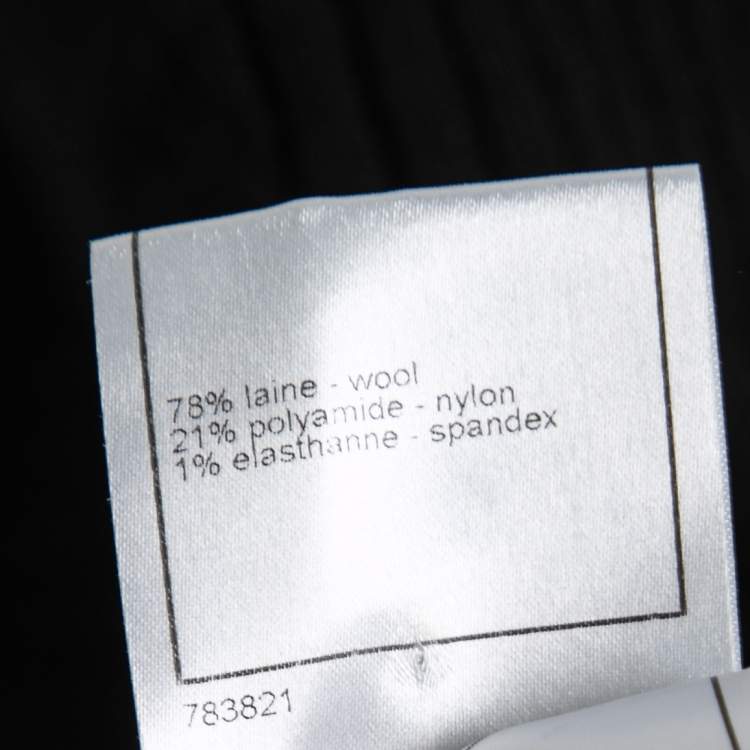 مملوكة مسبقًا Chanel Black Wool Knit Asymmetric Hem Short Skirt M