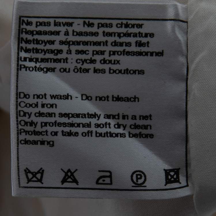 Pre Owned Chanel Black Wool Single-Breasted Suit S   