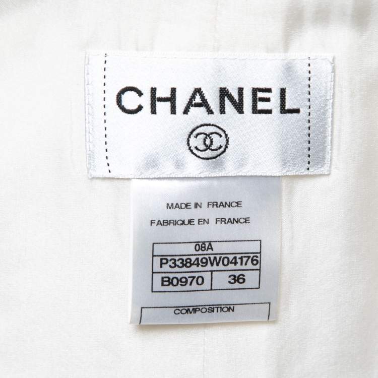Pre Owned Chanel Black Wool Single-Breasted Suit S   