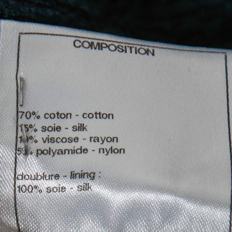 Pre Owned Chanel Blue & WhiteTweed Sleeveless Shift Dress M