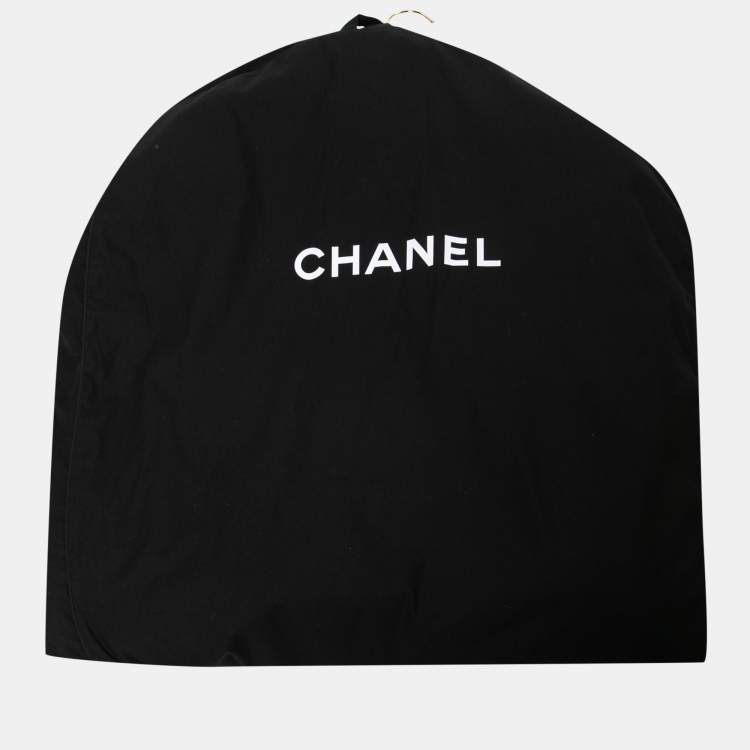 مملوكة مسبقًا Chanel Black Tweed & Leather Trimmed Jacket M