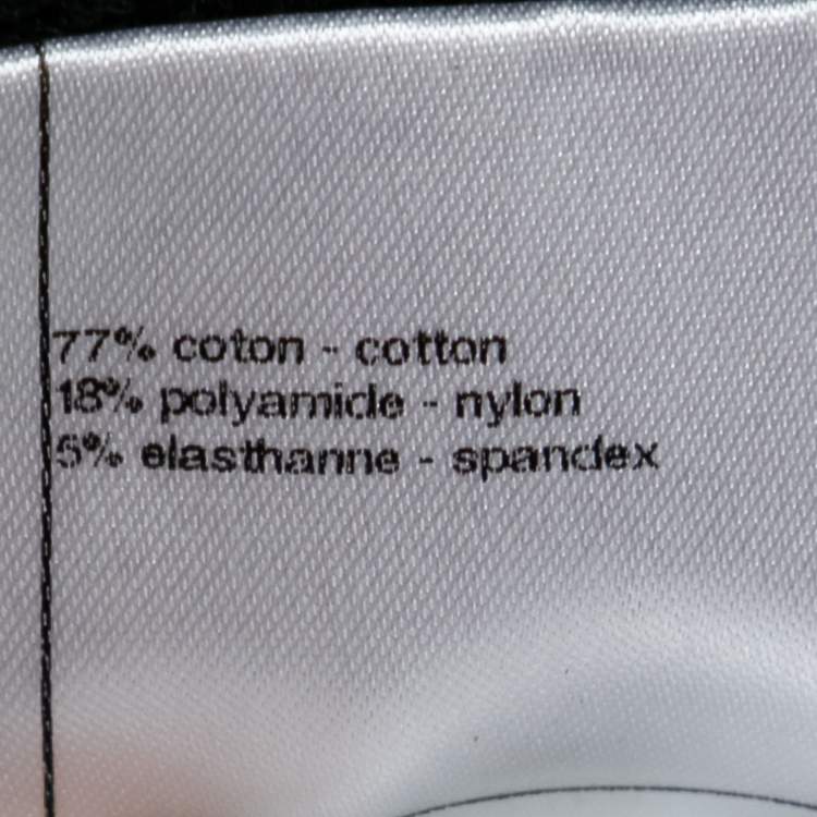 Pre Owned Chanel Black Ribbed Knit Off-Shoulder Long Dress M