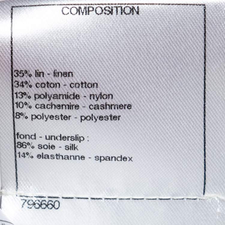 Pre Owned Chanel Metallic Knit Dress & Top Set M