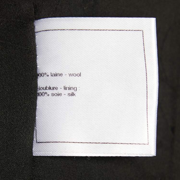 Pre Owned Chanel Black Wool Boucle Sleeveless Midi Dress L