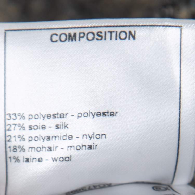 Pre Owned Chanel Multicolor Metallic Knit Poncho M