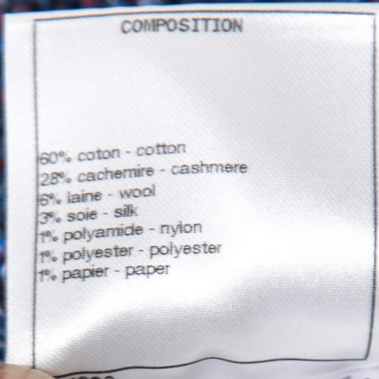 Pre Owned Chanel Blue Knit Top M