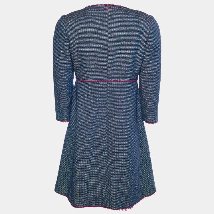 Pre Owned Chanel Multicolor Tweed Mini Dress L