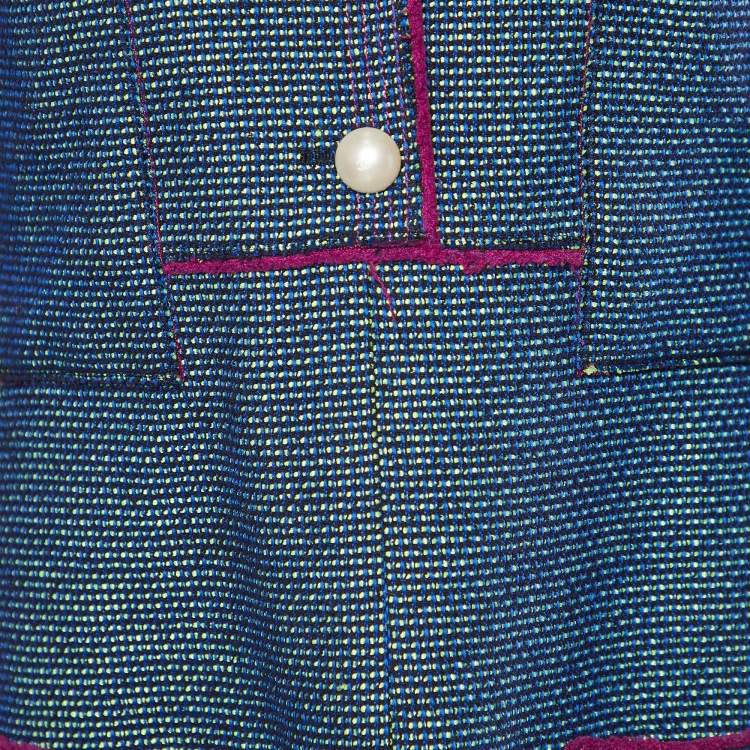 Pre Owned Chanel Multicolor Tweed Mini Dress L