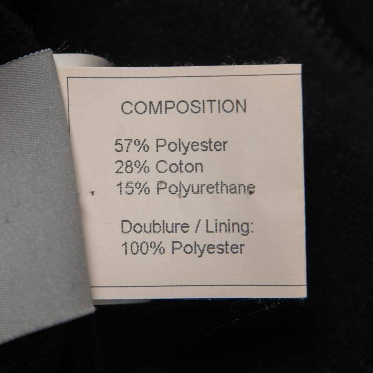 Pre Owned Chanel Vintage Black Canvas Hooded Zip-Up Jacket L