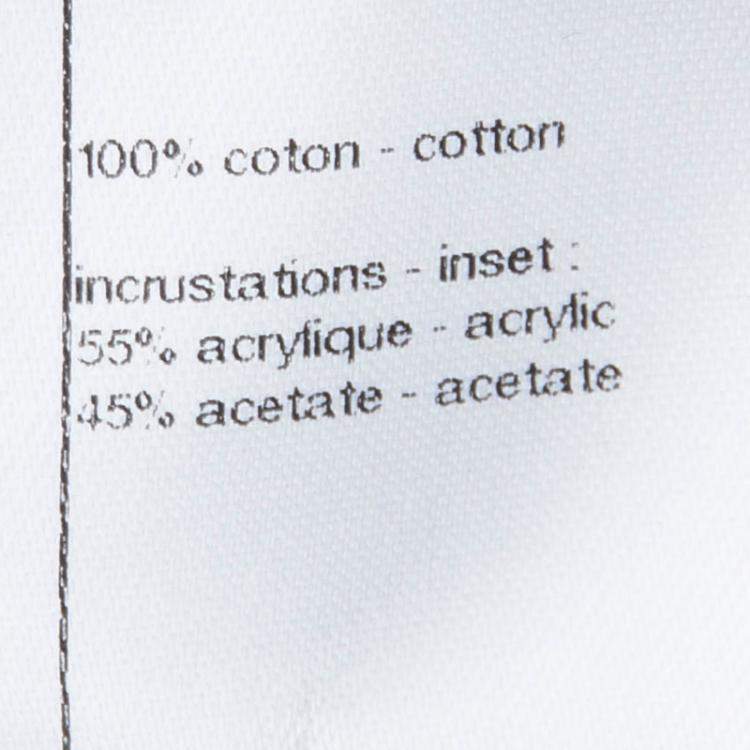 Pre Owned Chanel Black and White Cut Out Detail Bolero Jacket S