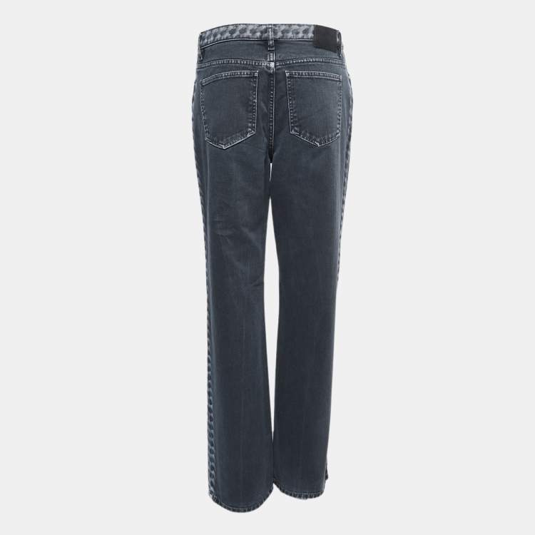 Chanel Dark Grey Denim Chain Print Detailed Jeans M Waist 30