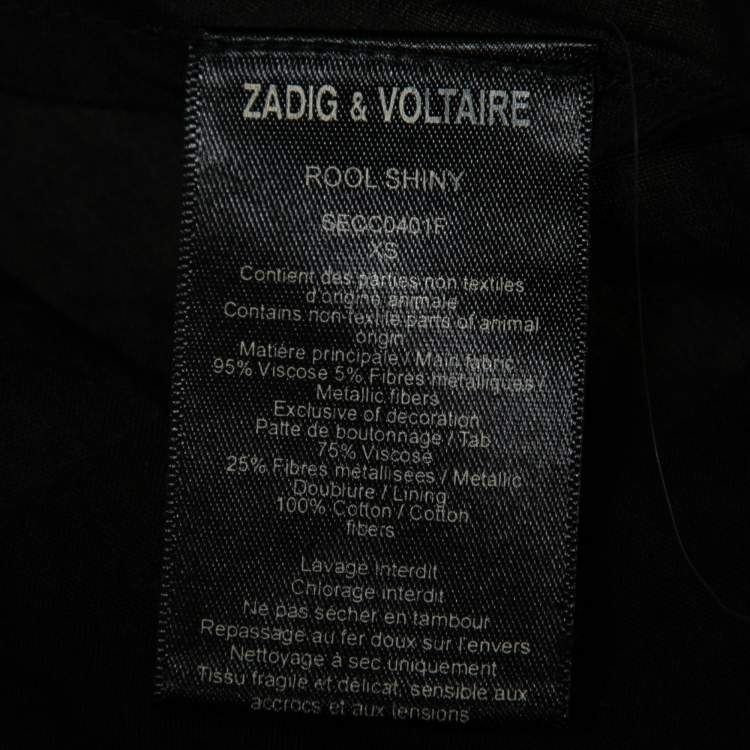 Pre Owned Chanel Black and White Lace Turtle Neck Long Sleeve Salzburg Blouse S