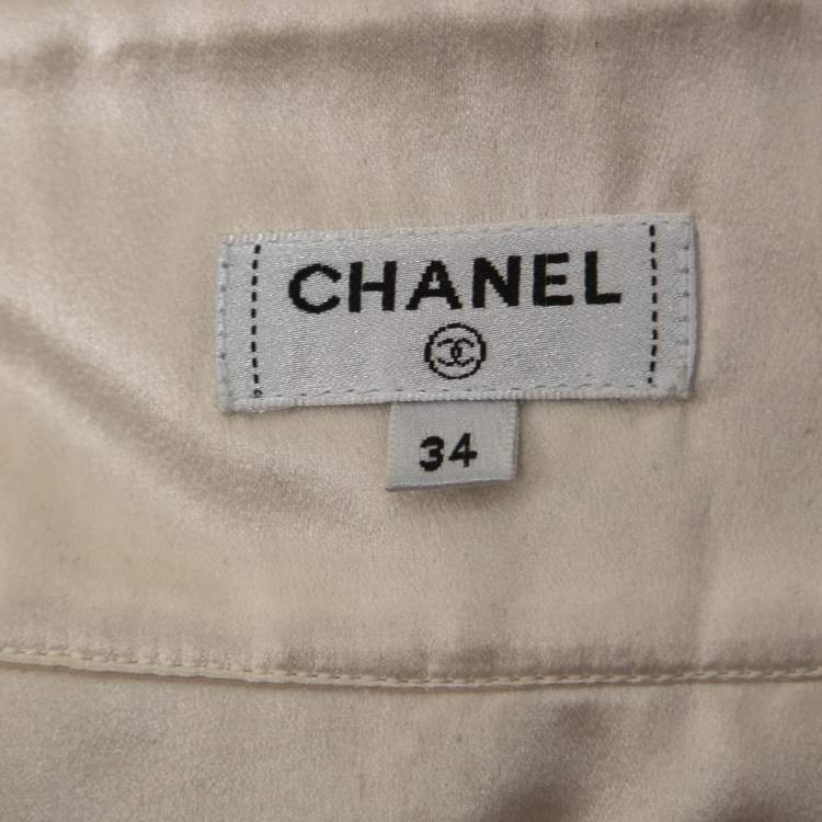 مملوكة مسبقًا Chanel Black Sequined Knit & Silk Inset Top S