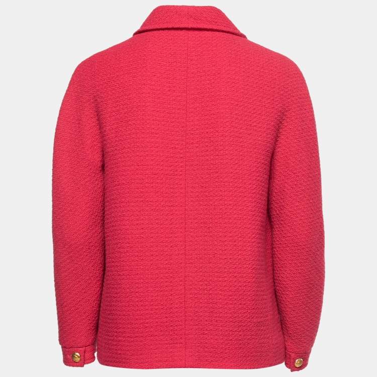 Pre Owned Chanel Boutique Vintage Pink Wool Jacket M