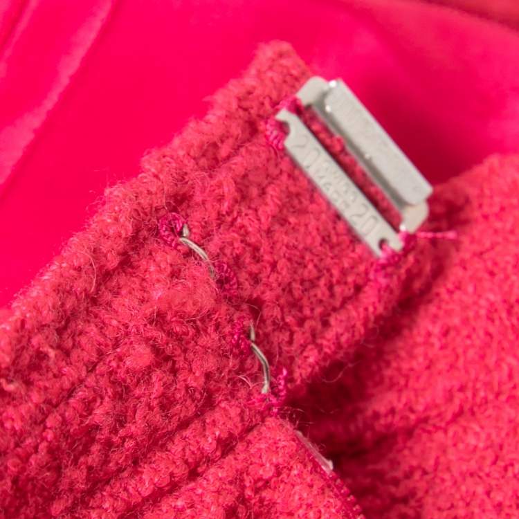 Pre Owned Chanel Boutique Vintage Pink Tweed Skirt M