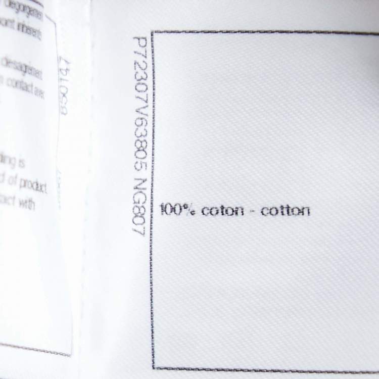 مملوكة مسبقًا Chanel Blue Logo Printed Denim Button Front Jacket M