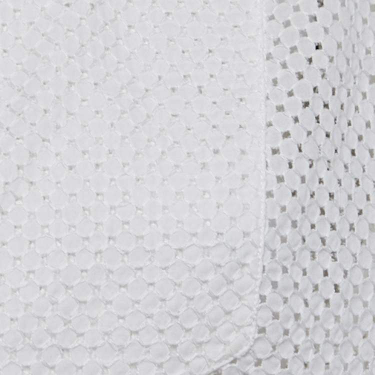 مملوكة مسبقًا Chanel White Eyelet Cotton Tunic Top M