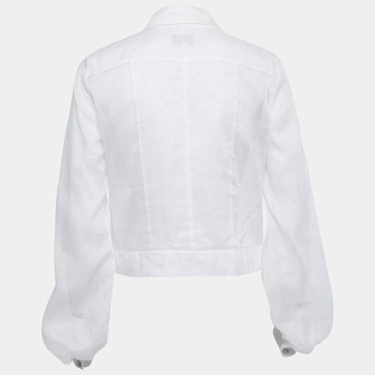 Chanel white hot sale denim jacket