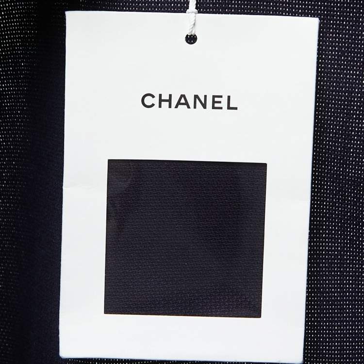 Pre Owned Chanel Navy Blue Cotton Culottes M
