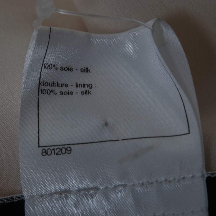 Pre Owned Chanel Cream Silk Midi Dress S