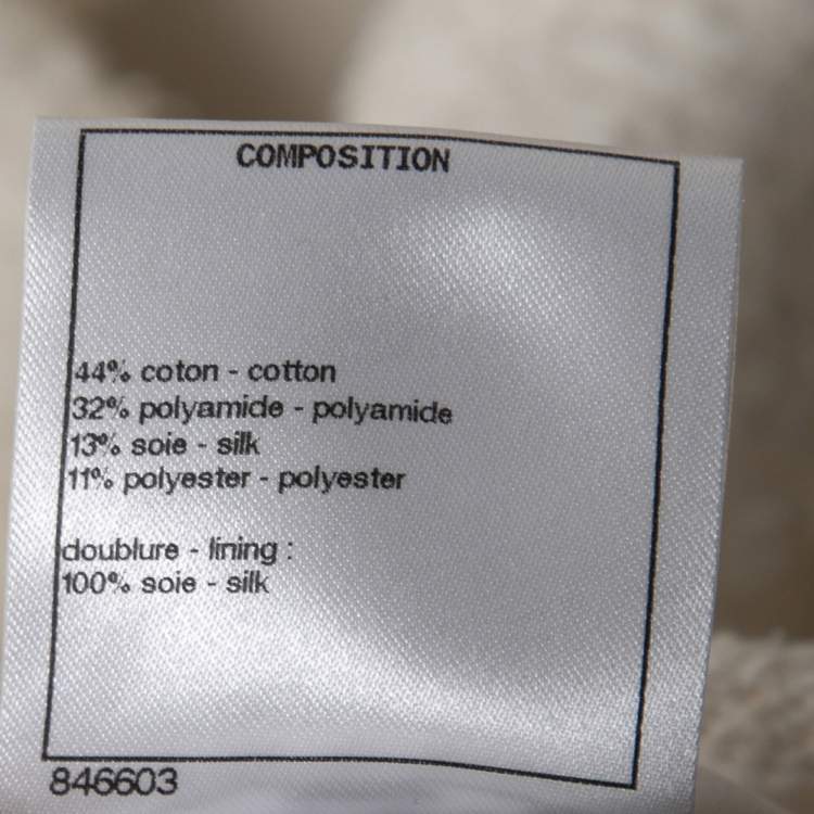 مملوكة مسبقًا Chanel White Tweed Capri Pants S