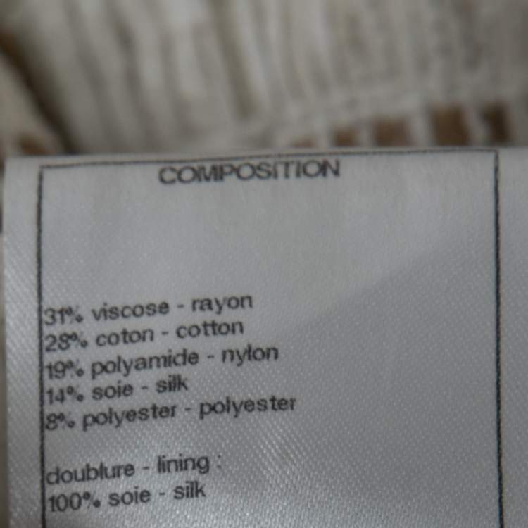 Pre Owned Chanel Beige/Ecru Tweed Jacket S