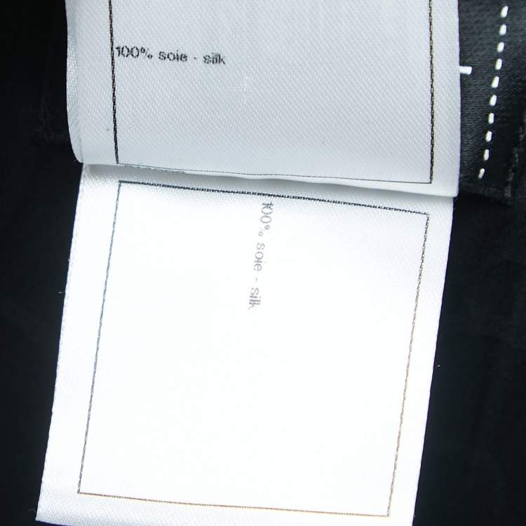 Pre Owned Chanel Black Silk Satin High Neck Sleeveless Blouse S