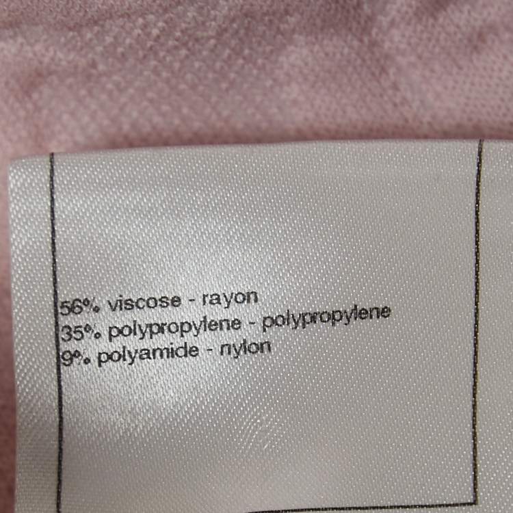 Pre Owned Chanel Pink Jacquard Knit Flared Mini Dress XS