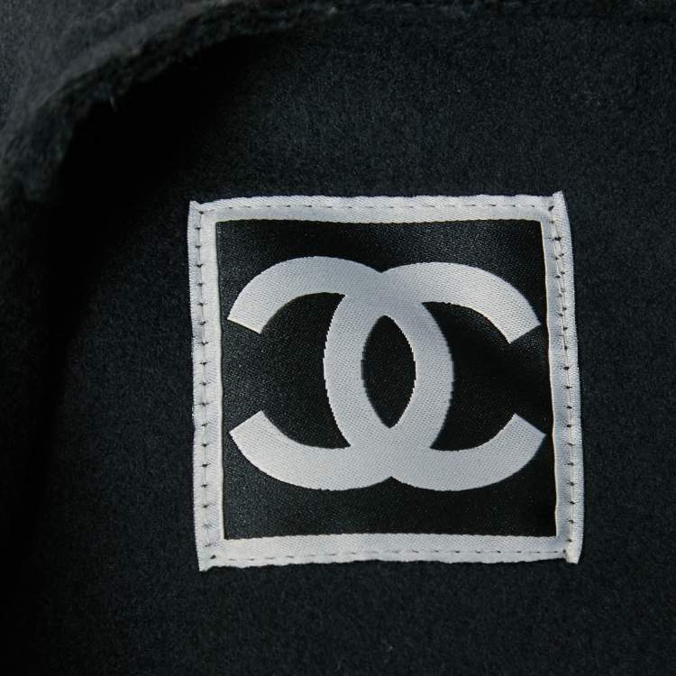 Pre Owned Chanel Sports Black Wool Sleeveless Midi Dress M