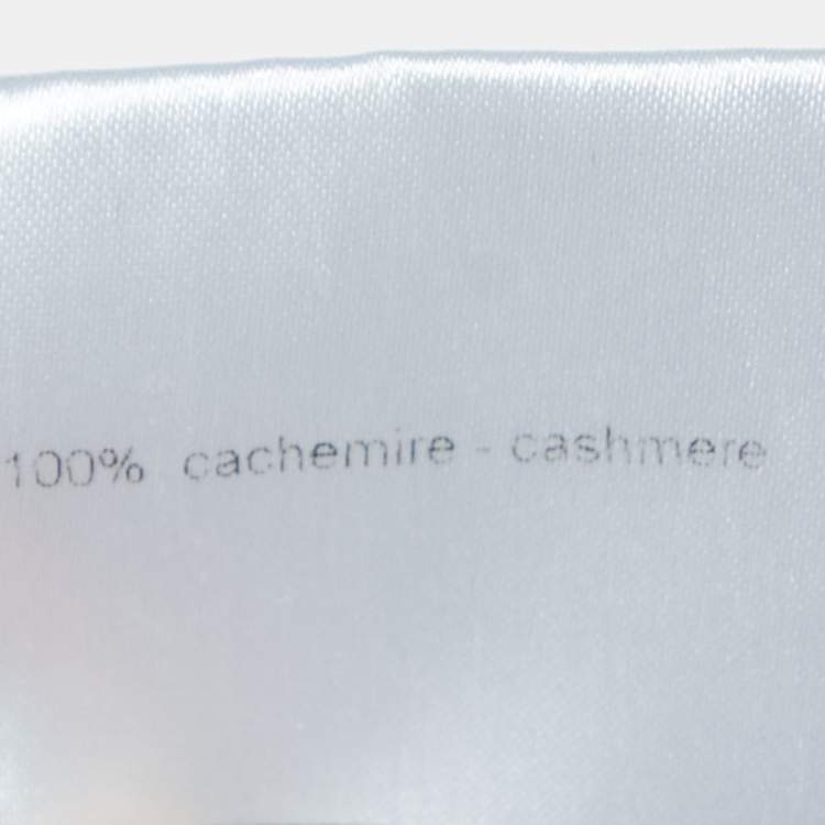 Pre Owned Chanel Pastel Green Cashmere Lucky Charms Buttoned Cardigan XL