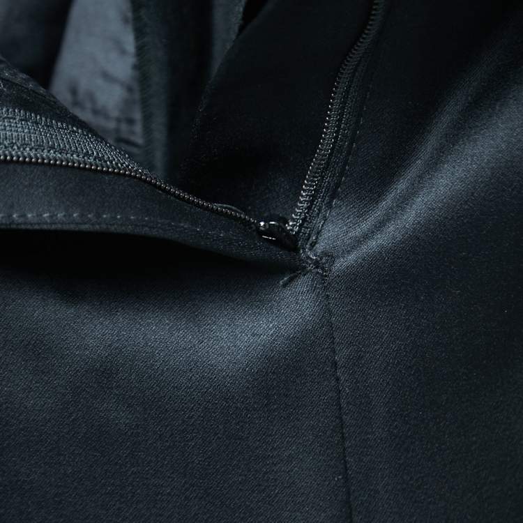 Pre Owned Chanel Black Wool Wide Leg trousers S