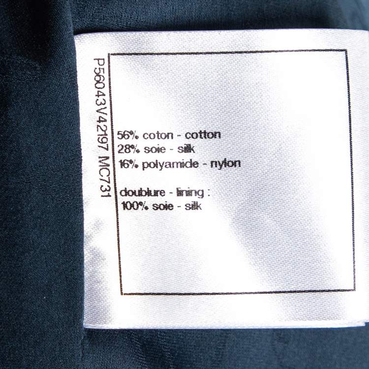 Pre Owned Chanel Multicolor Tweed Button Front Blazer M