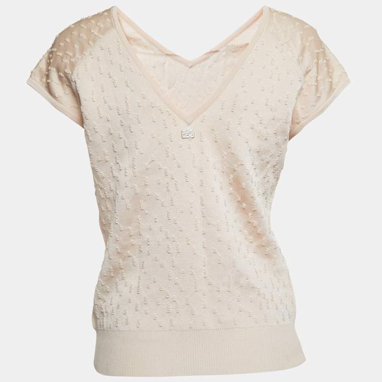 مملوكة مسبقًا Chanel Pink Knit Sleeveless Top M