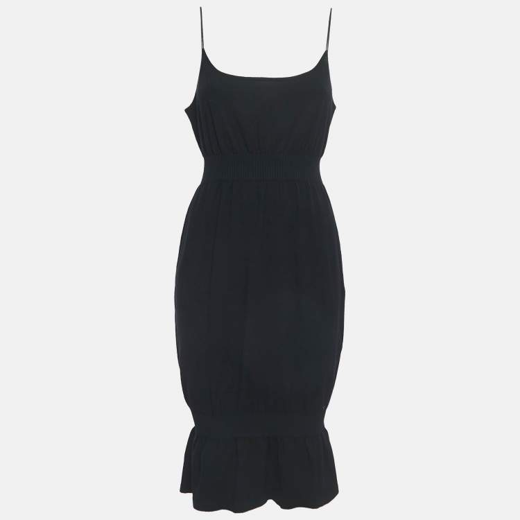 Chanel Black Knit Strappy Short Dress M Chanel | The Luxury Closet
