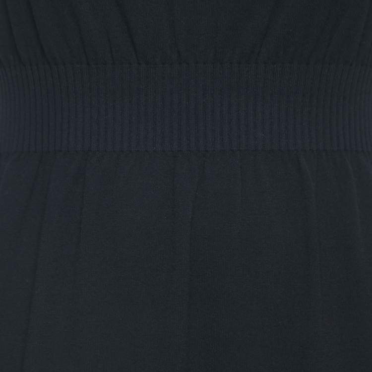 Pre Owned Chanel Black Knit Strappy Short Dress M