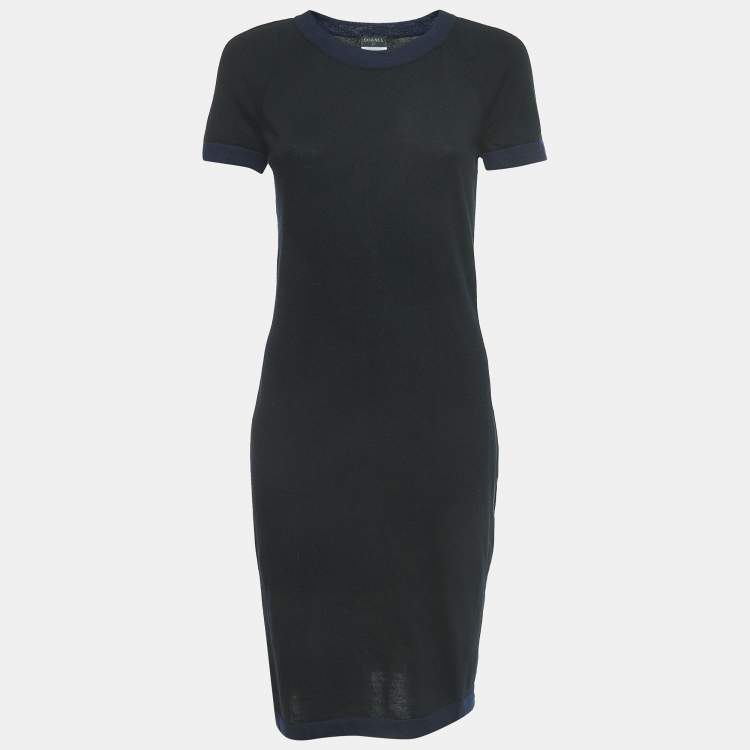 Pre Owned Chanel Black Cashmere Dress Set M