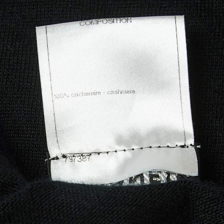 Pre Owned Chanel Black Cashmere Dress Set M