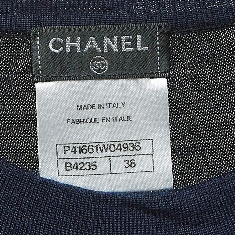 Pre Owned Chanel Black Cashmere Dress Set M