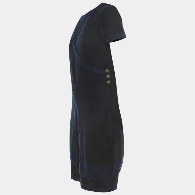 Pre Owned Chanel Black Cashmere Dress Set M
