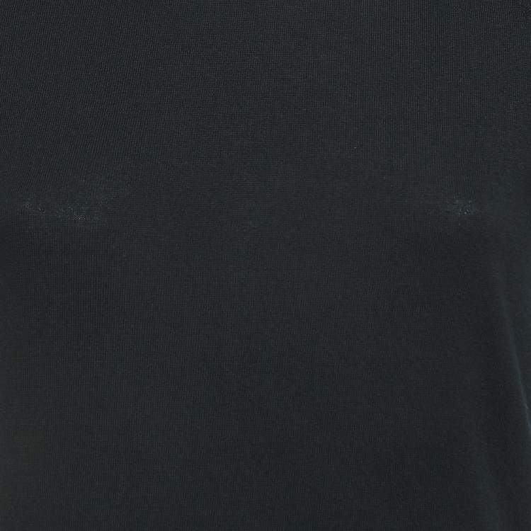 Pre Owned Chanel Black Cashmere Dress Set M