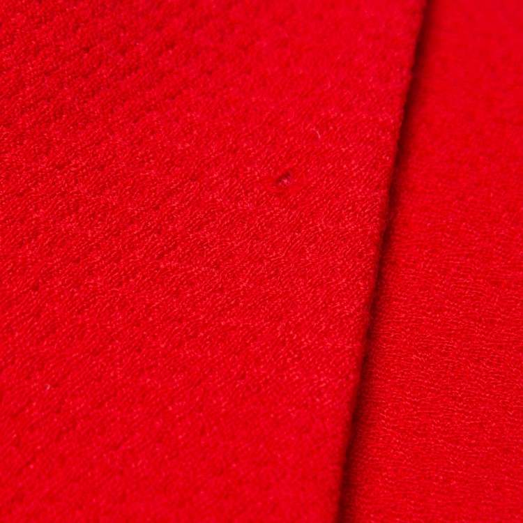 Pre Owned Chanel Vintage Red Wool Tailored Jacket M